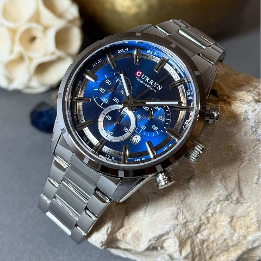 Relojes de Marca CURREN para Hombre, Reloj de Pulsera de Cuarzo