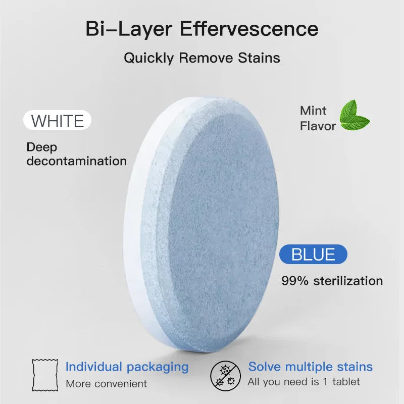 Tabletas Efervescentes para Limpiar Botellas de Agua y Desincrustar Cal  ST