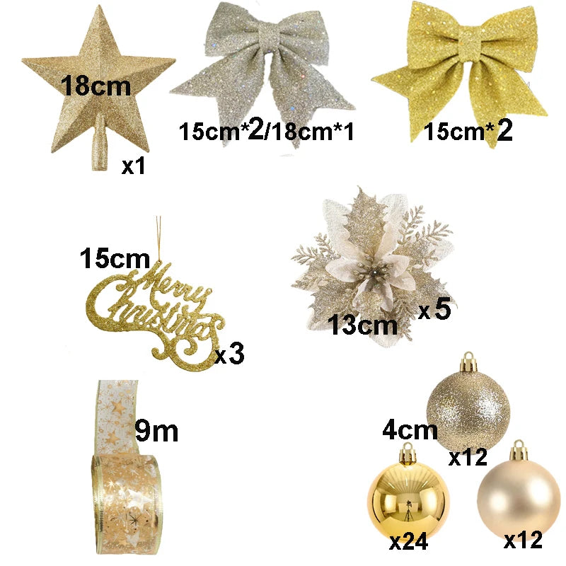 Juego de adornos para árbol de Navidad y colgantes para el hogar