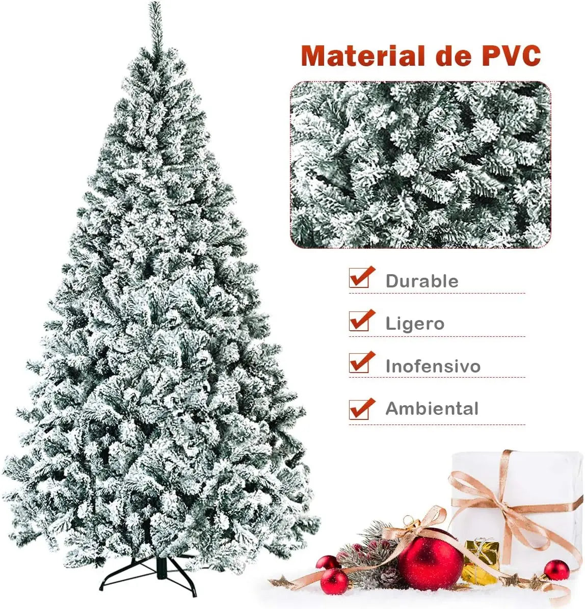 Árbol de navidad nevado