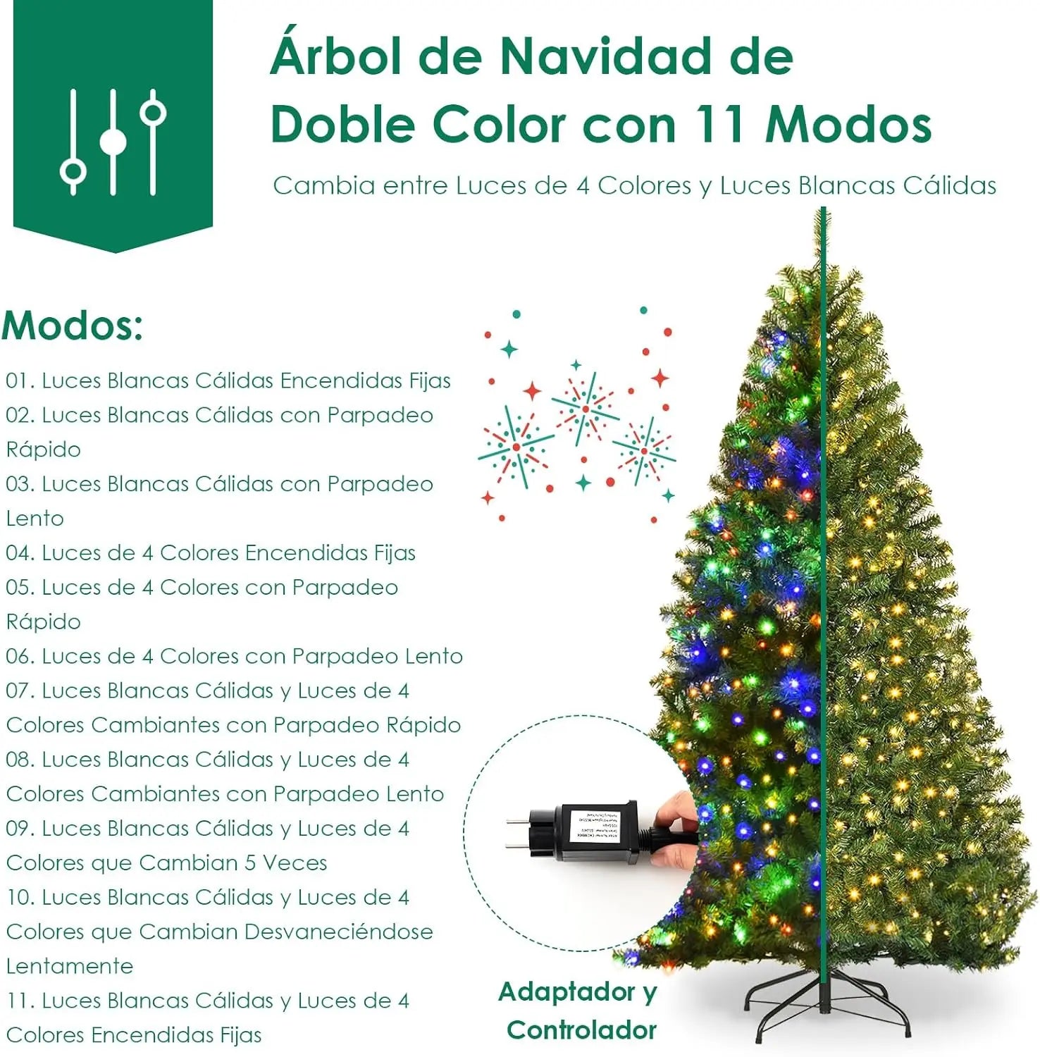“Árbol de Navidad artificial verde