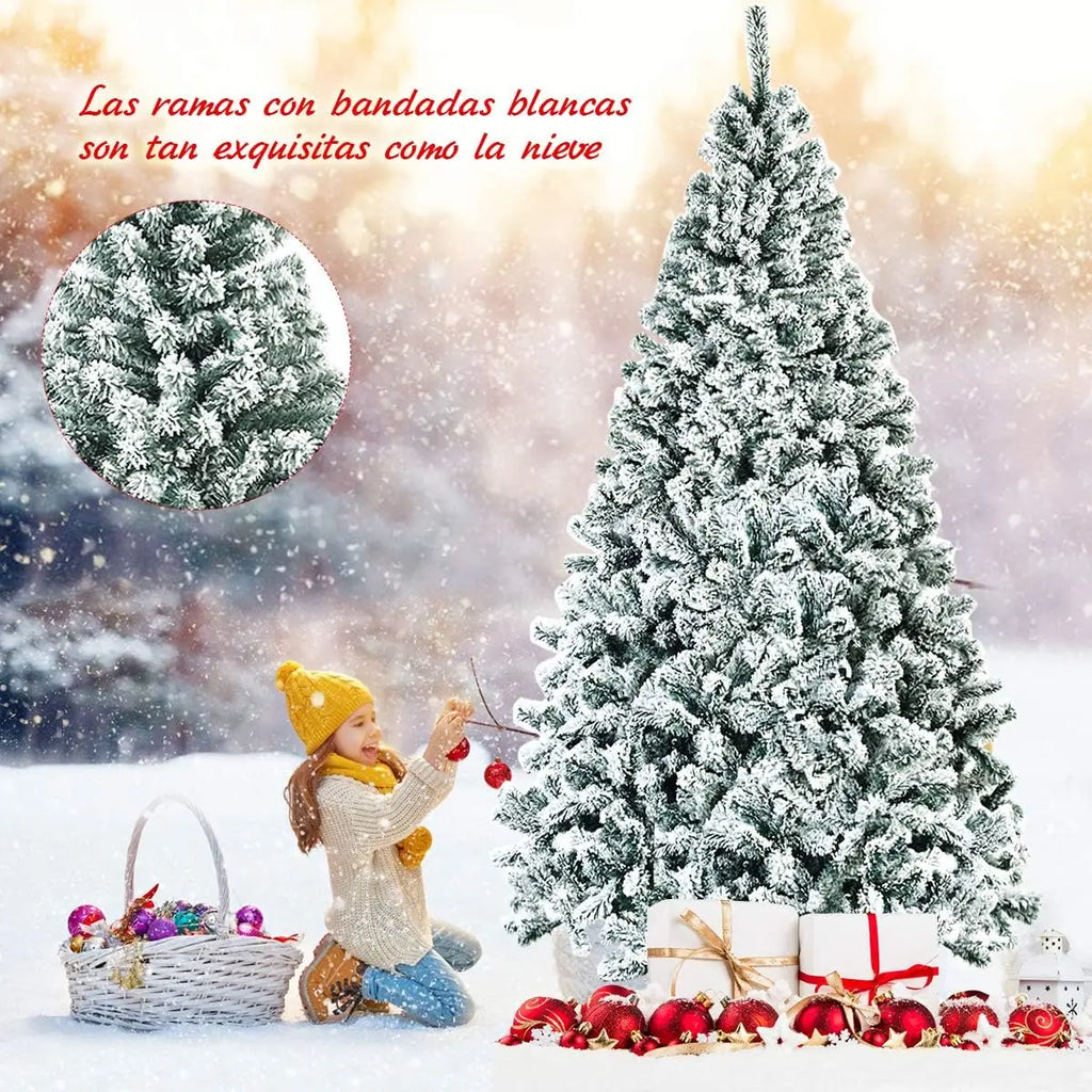 Árbol de navidad nevado