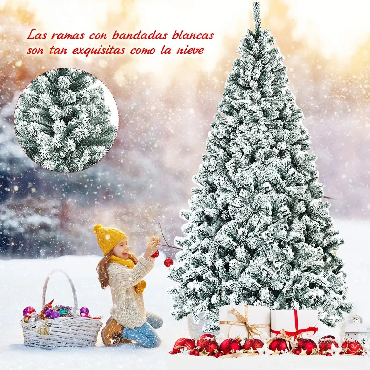 Árbol de navidad nevado