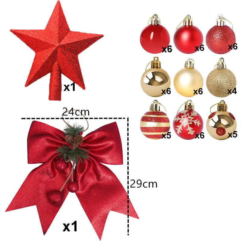 Juego de adornos para árbol de Navidad y colgantes para el hogar