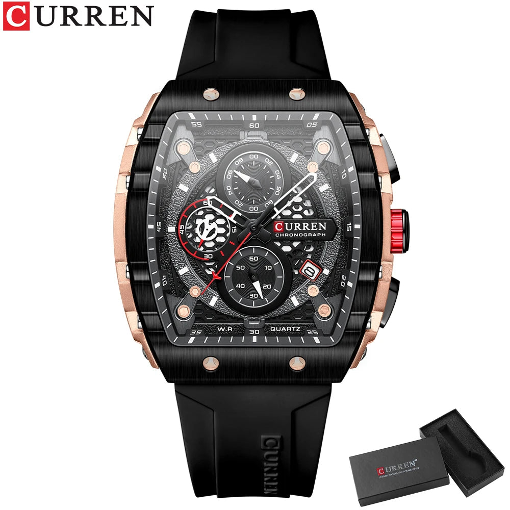 Relojes de Marca CURREN para Hombre, Reloj de Pulsera de Cuarzo