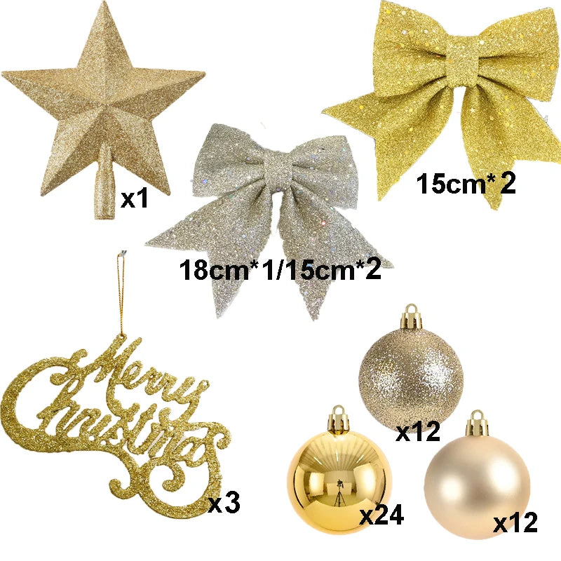 Juego de adornos para árbol de Navidad y colgantes para el hogar