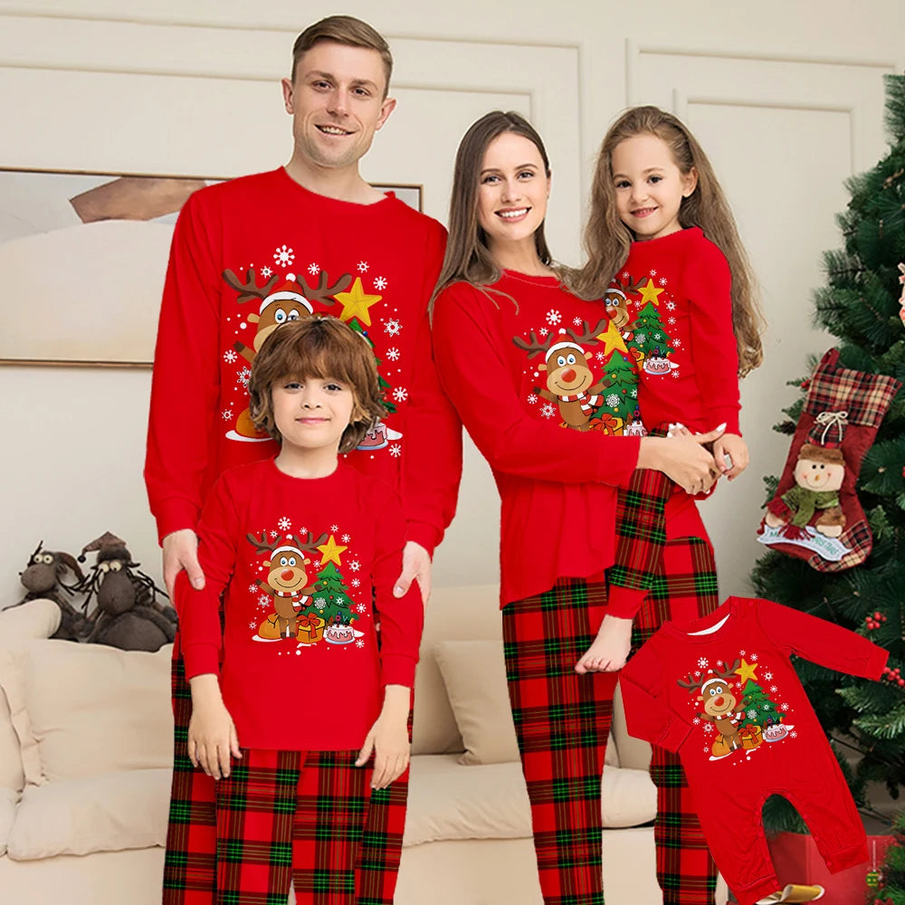 Conjuntos de pijamas familiares a juego para Navidad