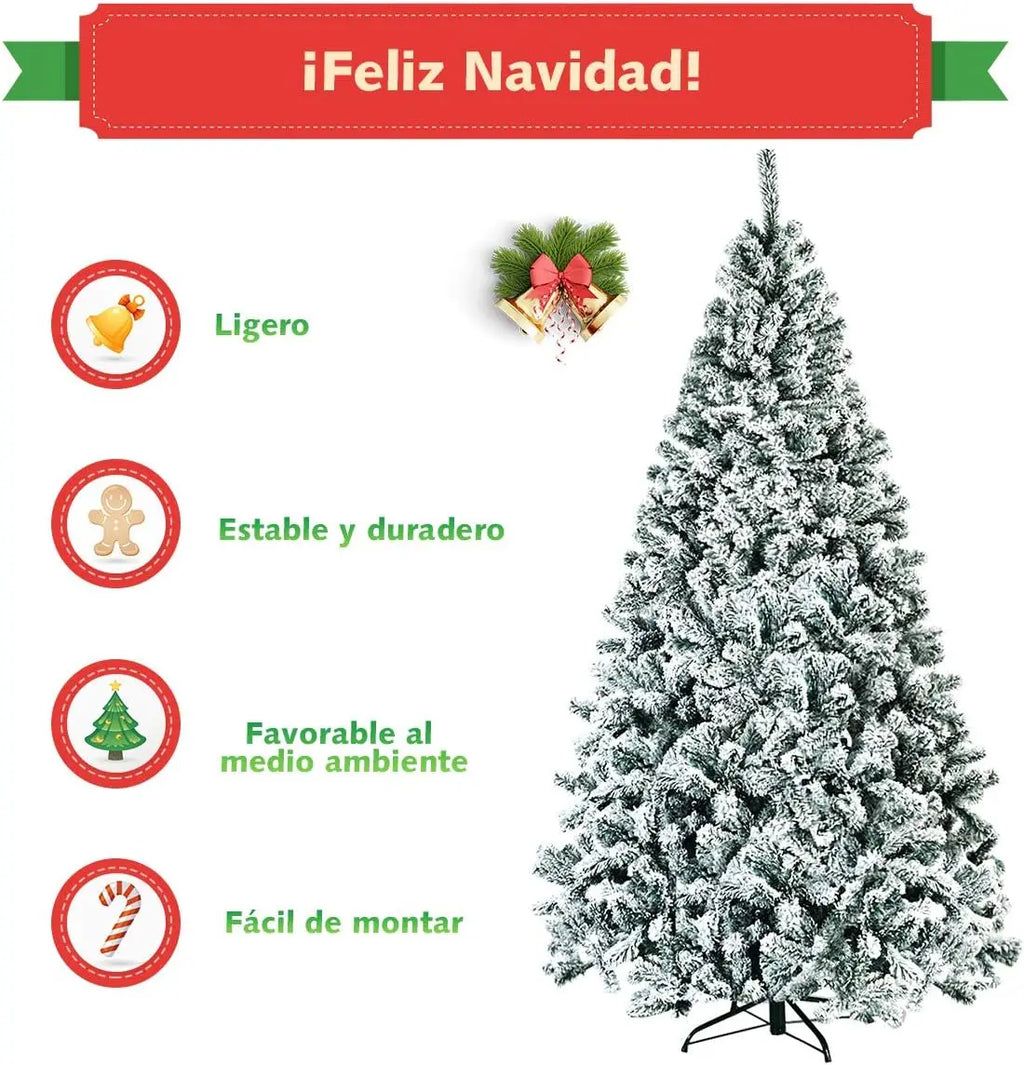 Árbol de navidad nevado