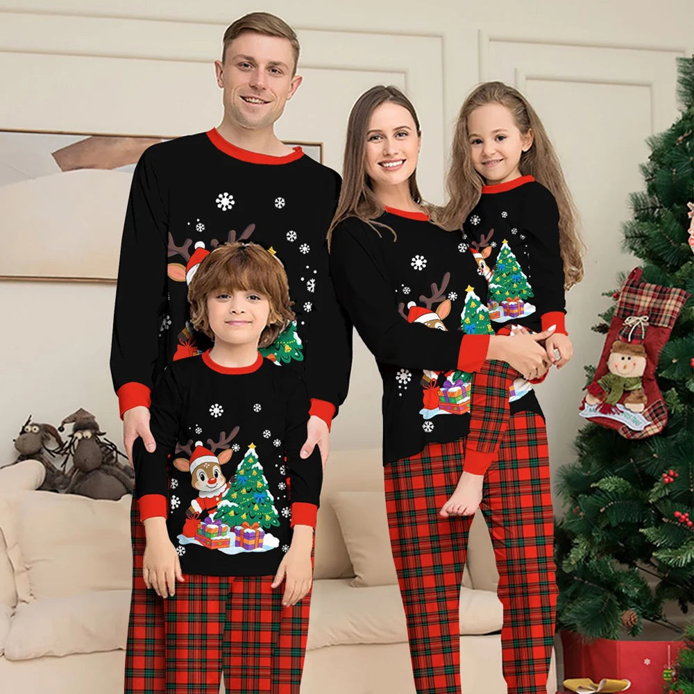 Conjuntos de pijamas familiares a juego para Navidad
