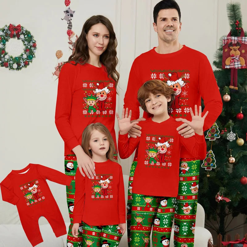 Conjuntos de pijamas familiares a juego para Navidad