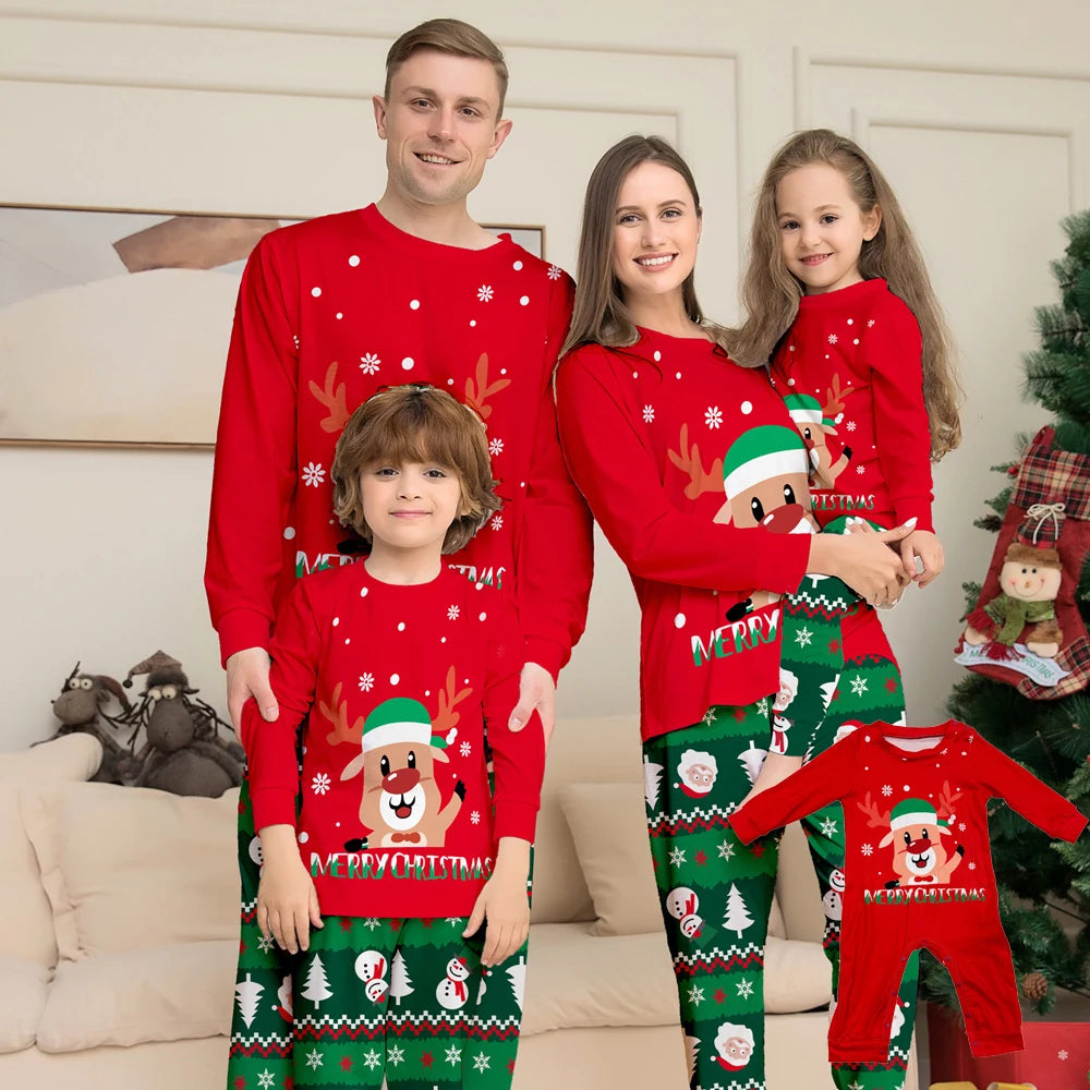 Conjuntos de pijamas familiares a juego para Navidad