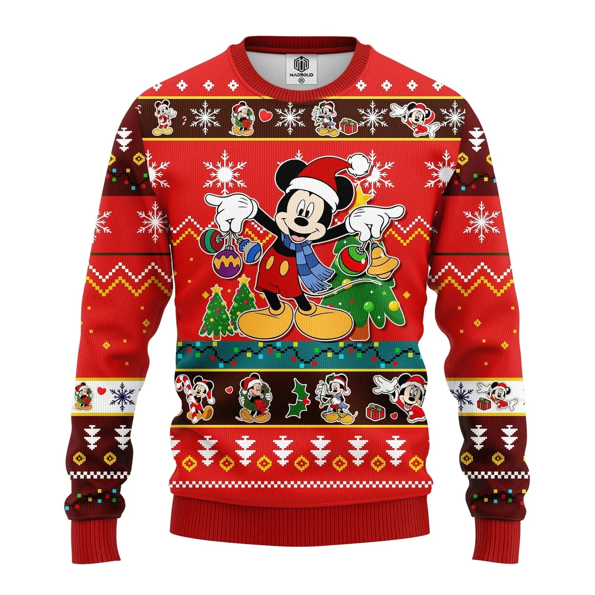 Jersey de navidad de Mickey Mouse de 3 colores y estampados diferentes