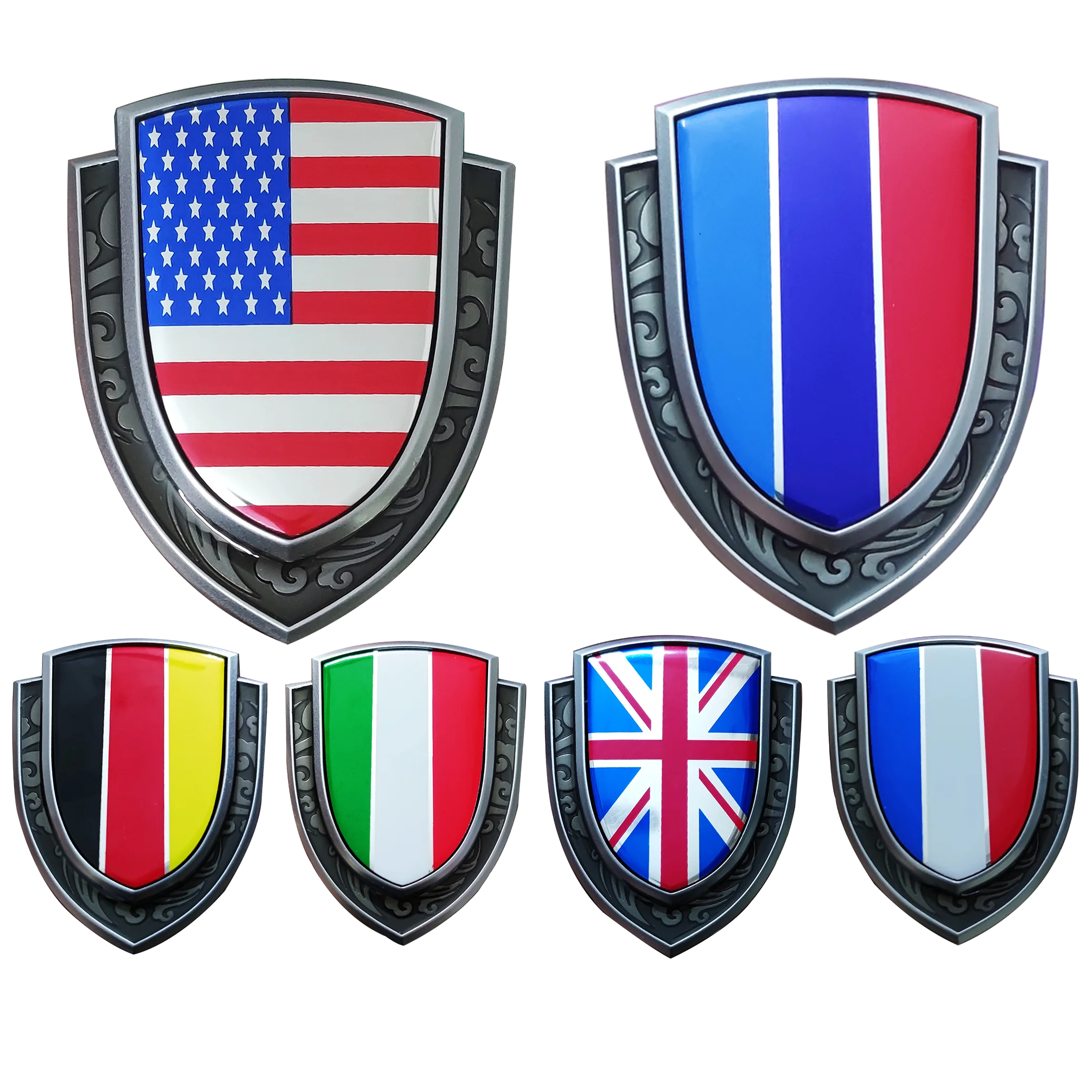 Insignias de coche 3D de metal con banderas para poner en tu coche