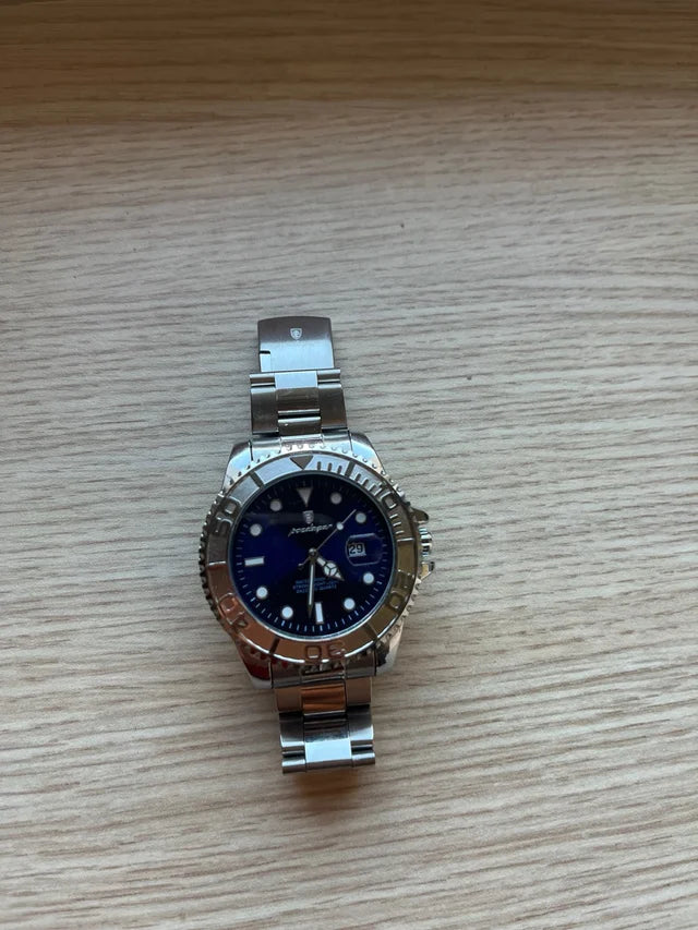 Reloj de Lujo POEDAGAR para Hombre, Reloj de Cuarzo Resistente al Agua